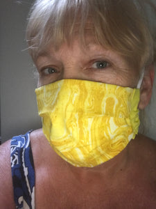 Mask Yellow tie-dye