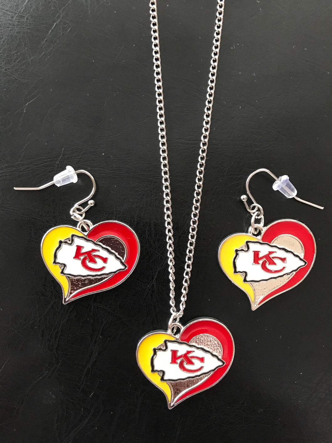 KC NFL Heart set