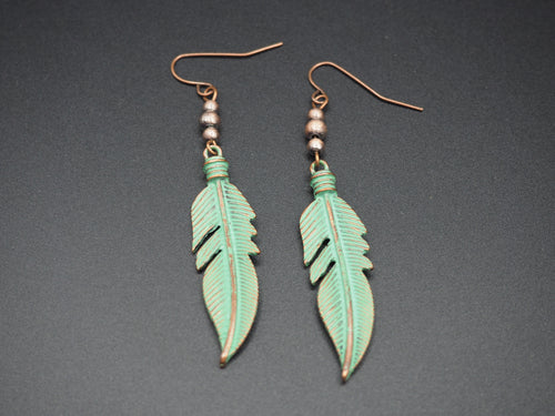 Antique Feather Earring
