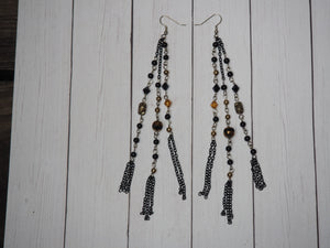 Black and Gold Earrings