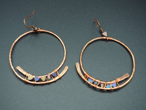 Copper Hoops and Hearts