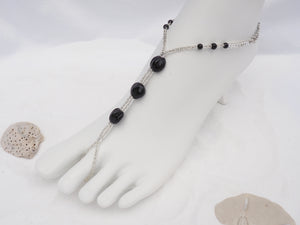 Black coin Barefoot Jewels