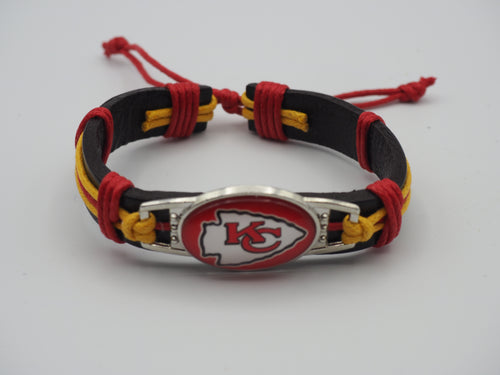 Football bracelet leather KC Team