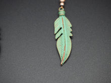 Load image into Gallery viewer, Feather patina earring