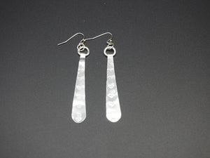 Silver Heart stamped dangles