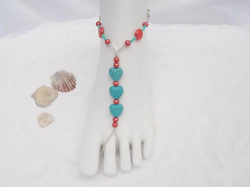 Turquoise Hearts Barefoot Jewels