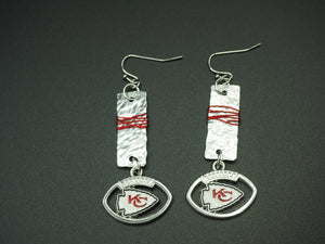 NFL Football KC earrings