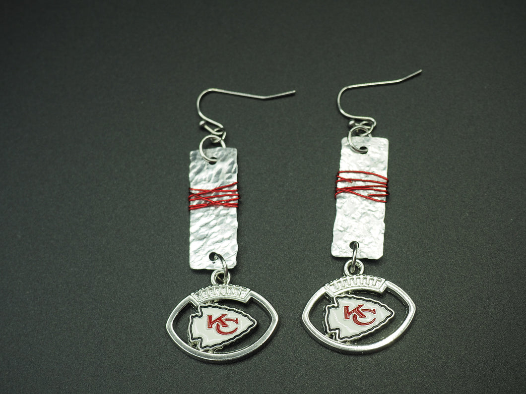 NFL Football KC earrings